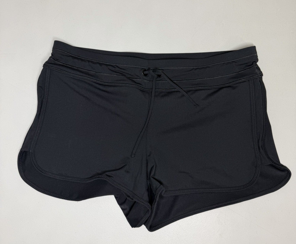 Athleta Swim Shorts Lined Womens XS Black Drawstring Waist